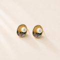 Hidden Bloom Pearl Studs