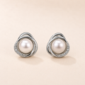 Celeste Pearl Silver Earrings