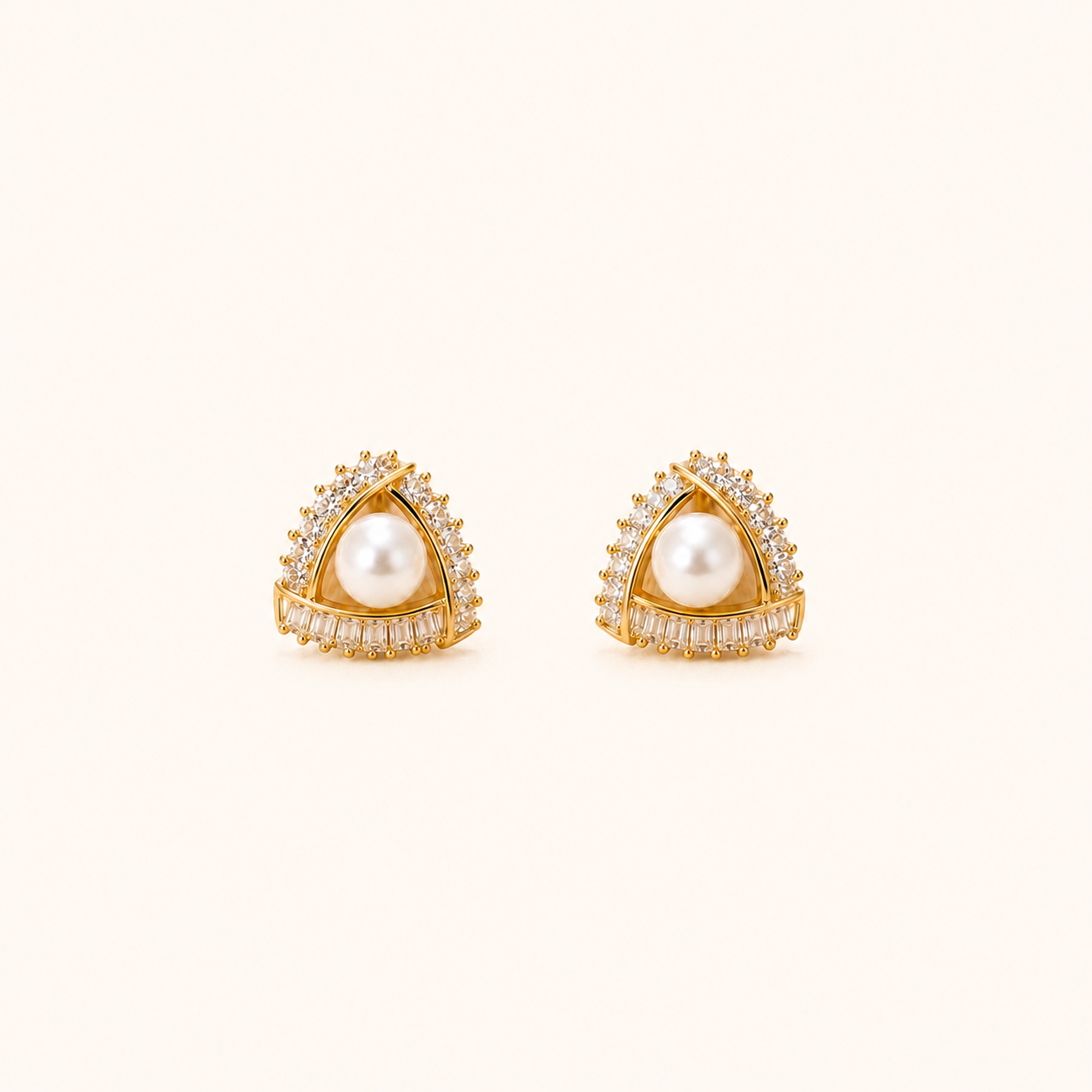 Aura Pearl Gold Earrings