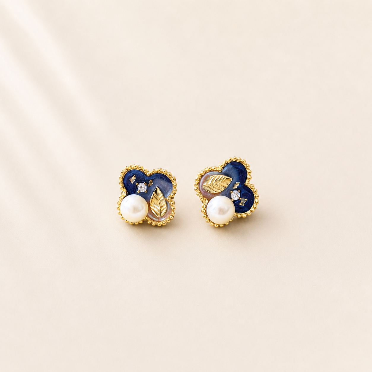 Midnight Garden Pearl Earrings