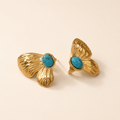 Turquoise Petal Earrings